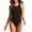 A Black, variant on DOKOTOO Women's Black Slimming One-Piece Swimsuit for Women Vintage Swimwear Monokini Crisscross Back Flap Swimsuits Modest Bathing Suits