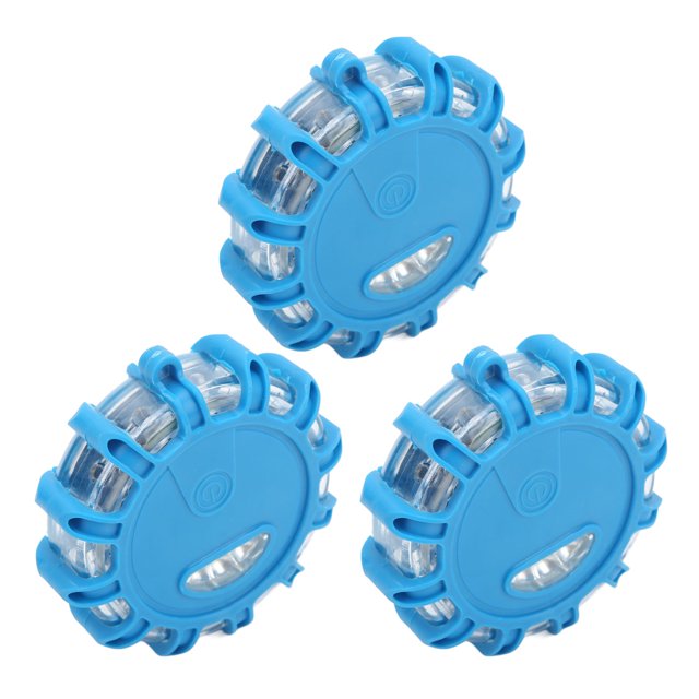 Kit de disco de seguridad en carretera, 3 piezas de luces LED de advertencia de seguridad en carretera, luces LED de advertencia de carretera, rendimiento sólido
