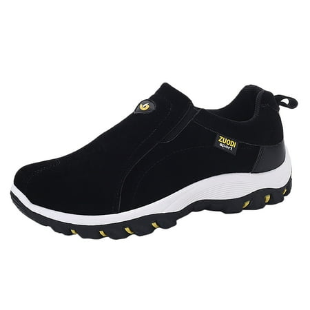 

gvdentm Mens Sneakers Men s Solid Color Round Toe Running Walking Sports Walking Slip On Air One for Men Sneakers