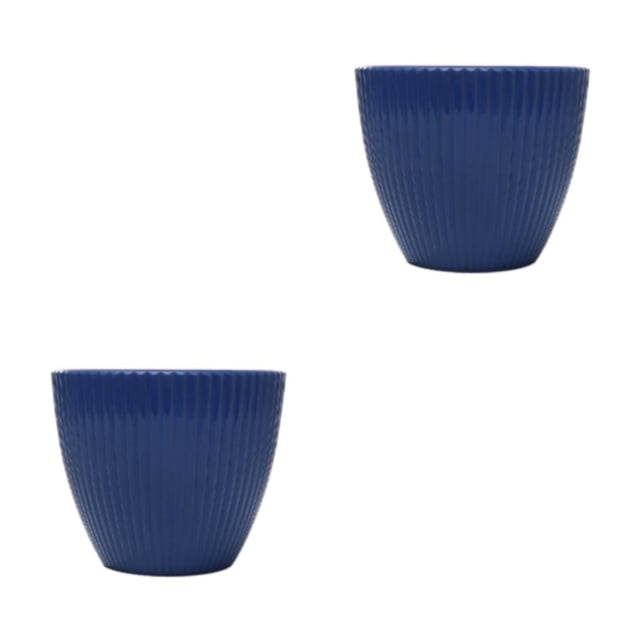 Macetas con estilo Matsuzay interiores y exteriores Azul profundo 11CM 2Conjunto