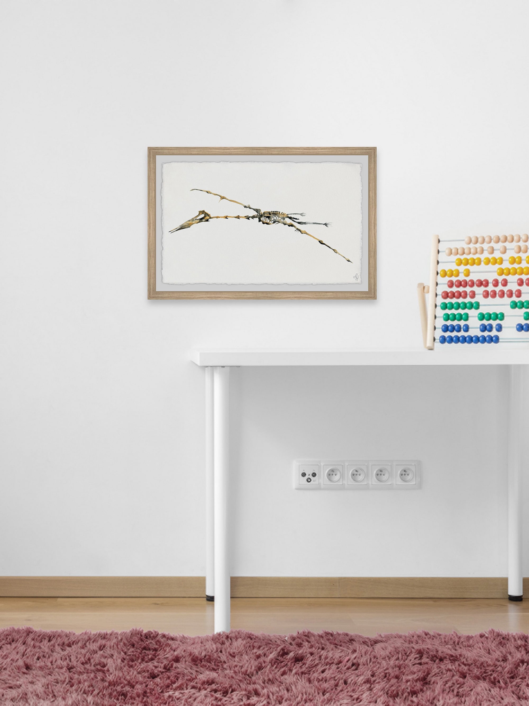 Marmont Hill Pterodactyl Skeleton Framed Wall Art
