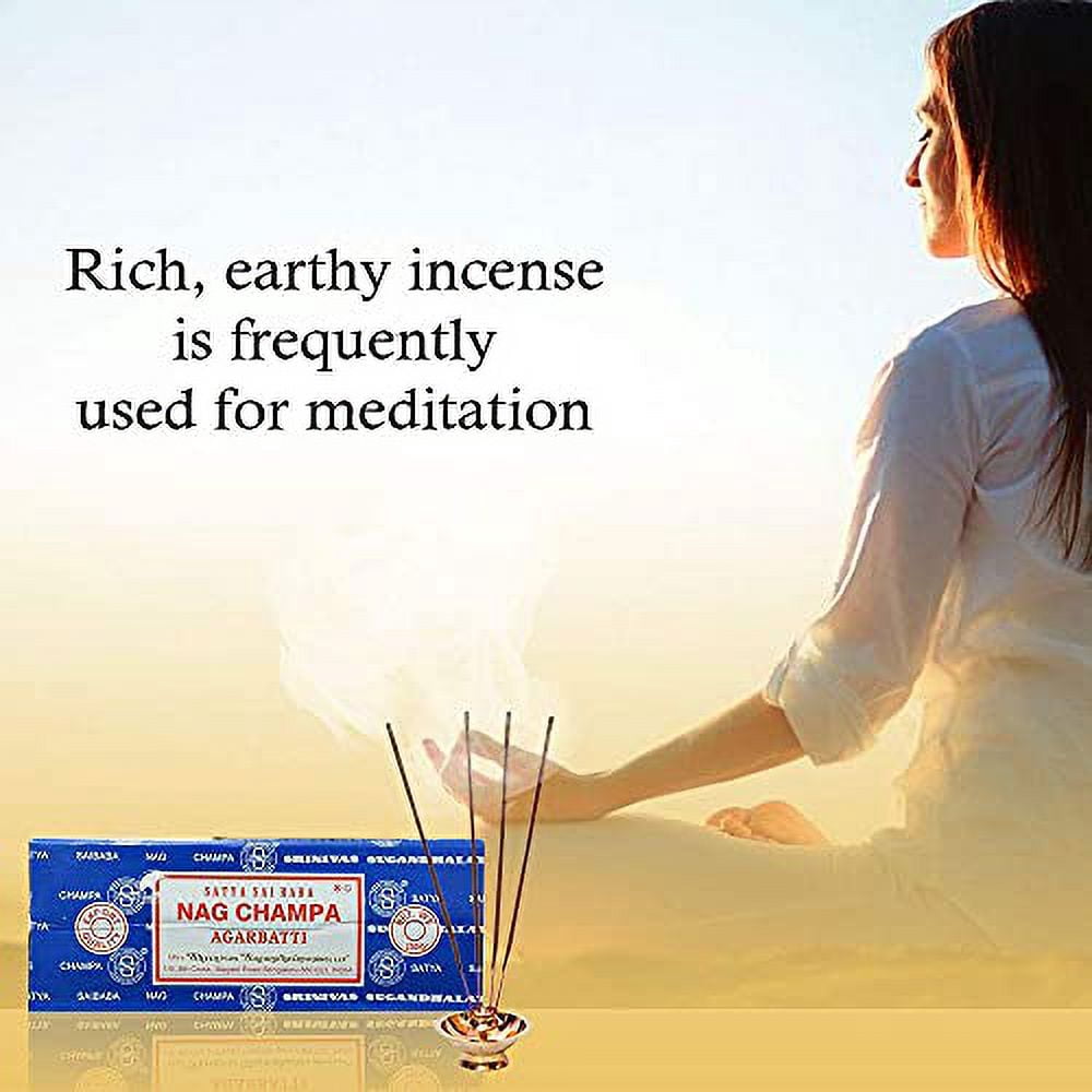 Satya Sai Baba Nag Champa Agarbatti Pack of 2 Incense Sticks Boxes 250gms Each Hand Rolled Agarbatti Fine Quality Incense Sticks for Purification, Relaxation, Positivity, Yoga, Meditation