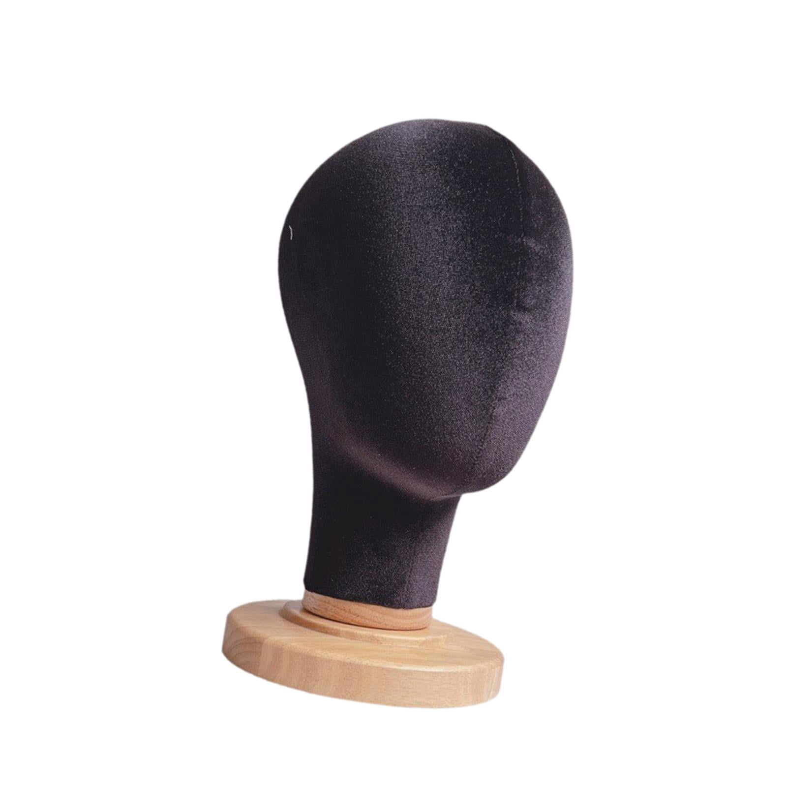 Serenable Mannequin Head Hat Rack Sturdy Manikin Head Model Space Saving Multifunctional Tabletop Holder for Salon Home Retail Shop Black