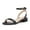 BLACK-PU, variant on Women Black White Nude Clear Sandals Low Heel Dressy Sandals Ankle Strap Open Toe Chunky Block Heeled Summer Classic Comfortable Flat Shoes