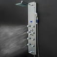 52 In. 8Jet Multifunction Tempered Glass Shower Panel System In
