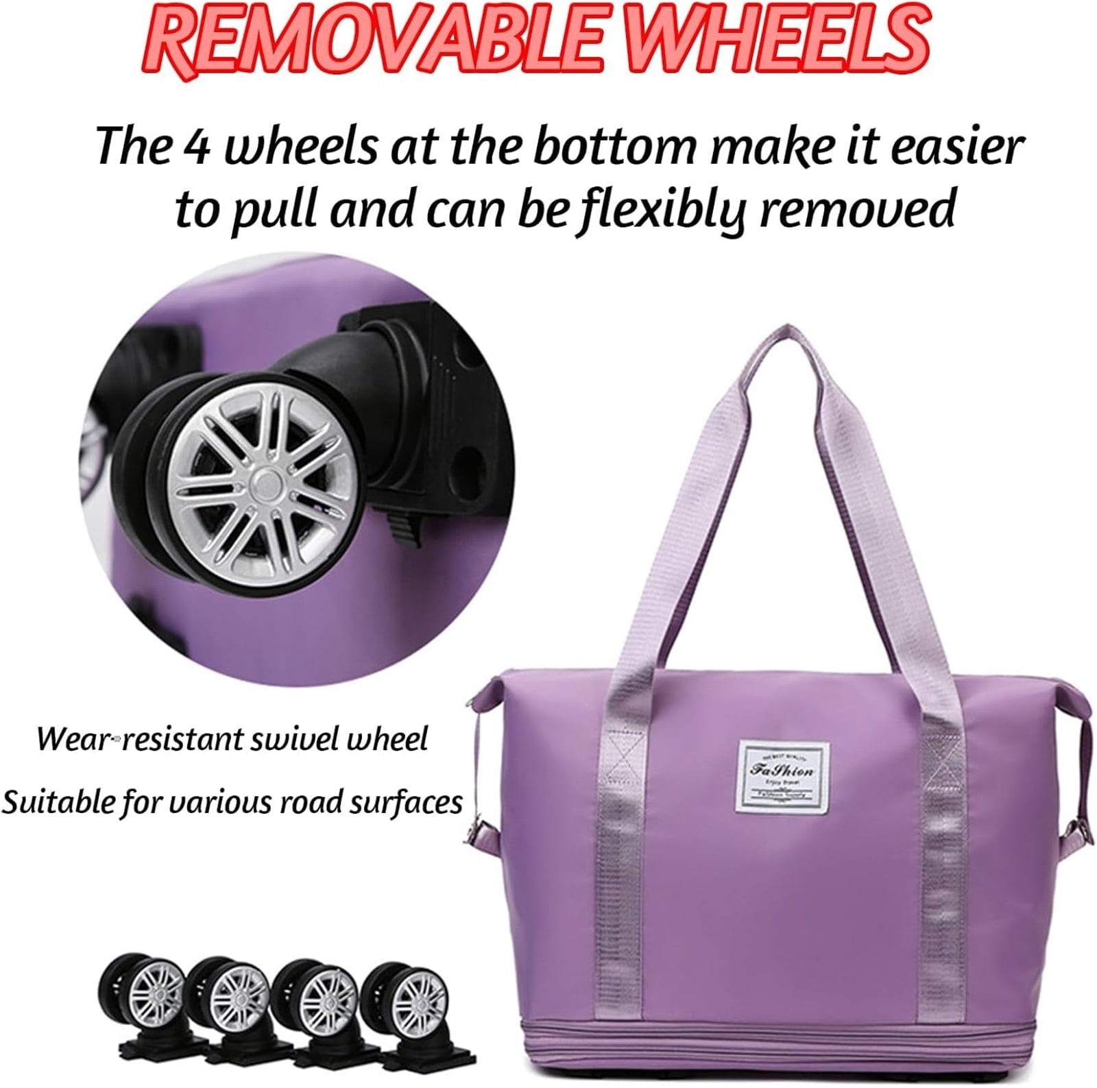 Beente Travel Bag with Wheels, Kulken Travel Bag with Wheels,  2025 Universal Wheeled Luggage for Business, Vacation & Weekend Getaways