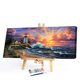 thumbnail image 2 of Seaside Lighthouse pintura al óleo por números Kit DIY dibujo sin marco para adultos arte Tmvgtek decoración de arte en el hogar, 2 of 9