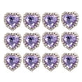 thumbnail image 5 of GKNET 12PCS Mixed Colors Sew On Rhinestone Heart Buttons Clear Crystal Pave Setting-18mm, 5 of 8