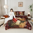 thumbnail image 4 of Homewish Teens Santa Claus 3 Pieces Queen Comforter Set,Happy Xmas Christmas Ultra Soft Bedding Sets,Winter Snowflake Bedding Comforter Set,Geometric Bedroom Decor,Reversible, 4 of 8
