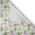 thumbnail image 4 of Ambesonne Luau Grommet Curtain Single Panel, Hawaiian Hibiscus Leaves, 50"x60", Pale Pink Yellow Green, 4 of 5