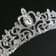 thumbnail image 3 of KAKOWELY Tiara de corona con brillantes cristales y diamantes de imitación para boda, fiesta de graduación (plata), 3 of 5