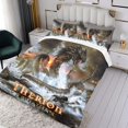 thumbnail image 3 of Leviatán Conjunto de sábanas temático, trío de piezas, cómodo y amigable con la piel, diseño único, regalo de decoración para el hogar para familiares, amigos y fans,135cm *200cm, 3 of 6