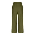 thumbnail image 5 of Gmluru Capris for Women Casual Solid Color Bandage Elastic Waist Comfortable Pocket Sweatpants Green S-3XL, 5 of 7