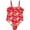 PINK FLOWER, variant on Pink Platinum - Little Girls 1 Pc Swimsuit 30308-4 (HOT PINK TIE DYE)