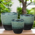 thumbnail image 3 of Harvella Irregular Rim Ceramic Planter Set (Set of 3), 3 of 11