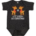 thumbnail image 3 of Inktastic Twins Our 1st Christmas Reindeer Boys or Girls Baby Bodysuit, 3 of 5