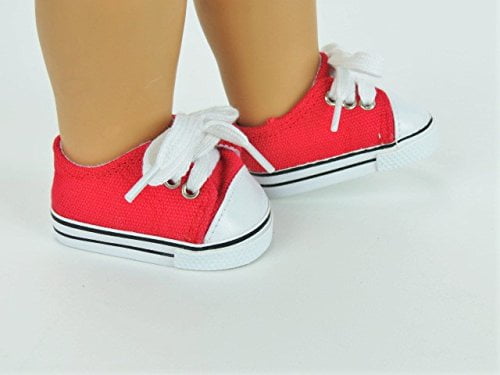 Doll Clothes 18" Sneakers Shoes Red Sophia Fits American Girl Dolls 