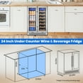 thumbnail image 5 of COLOZO Wine Beverage Refrigerator, 24 inch Freestanding Dual Zone Wine Fridge Cooler for Home Office, 5 of 9