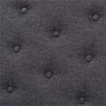 thumbnail image 4 of Baxton Studio Linus Banc en Bois Capitonné Rembourré de Style Mi-Siècle, Gris Foncé, 4 of 8