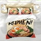 thumbnail image 5 of Ramen Conjunto de sábanas temático, trío de piezas, cómodo y amigable con la piel, diseño único, regalo de decoración para el hogar para familiares, amigos y fans,140cm *210cm, 5 of 6