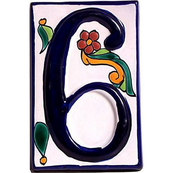 Colonial Talavera Ceramic House Number Six
