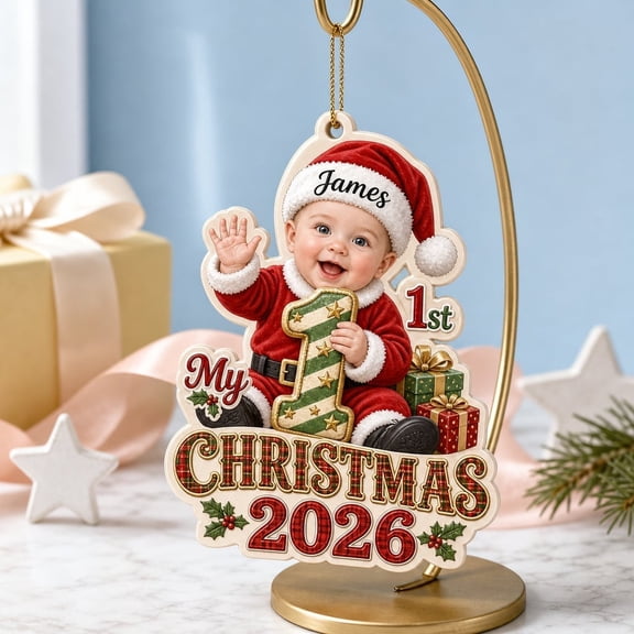Ornament Personalized Santa First Christmas 2026 Hanging Keepsake