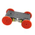 thumbnail image 1 of Módulo de Chasis de Negro con Cadena de Oruga con Ruedas Rojas,Choque Absorbido para Juguete Educativo de Ciencia para Baoblaze Chasis de carro tanque inteligente, 1 of 5
