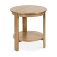 thumbnail image 1 of Kate and Laurel Table d'Appoint Ronde à Plusieurs Niveaux Foxford, 22 x 22 x 24, Brun Naturel, Table de Chevet de Transition à Deux Niveaux avec Rangement et Construction en Bois Résiliente pour la Décoration de la Chambre à Coucher, 1 of 10