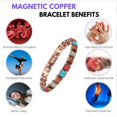 thumbnail image 4 of Pure Copper Turquoise Bracelets Womens , Fashion Jewelry Gift for Ladies  (8.5 mm) - 7.5", 4 of 6