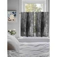thumbnail image 4 of Tier Curtains 45 Inches Long, Gray Window Treatment Curtain Drapes, Retro Oil Painting Modern Abstract Art Aesthetics Small Curtain Drapes for Bathroom Laundry Room, 27.5"x45", 2 Panels, 4 of 7