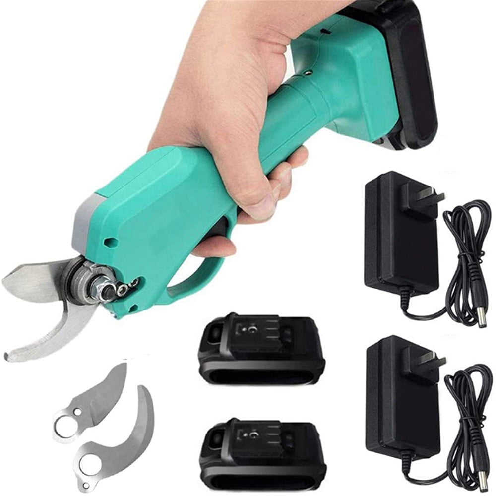 Rechargeable Electric Cordless Pruning Shears Secateur Branch Cutter 2 Battery 