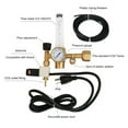 thumbnail image 3 of Brass CO2 Regulator with Solenoid Valve and Flowmeter, Precise Control, CO2 Regulator for Hydroponics Grow Tents, 3 of 7