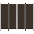 thumbnail image 1 of vidaXL 4-Panel Room Divider Brown 200x180 cm, 1 of 4