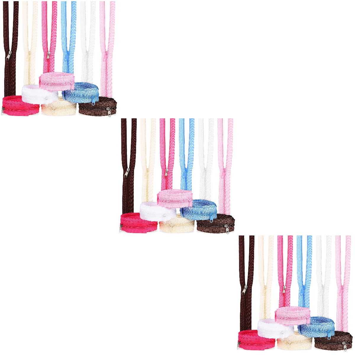 Masteelf 36 Pcs  Nylon Zippers Clothing Sewing Zippers DIY Tailor Sewing Crafts Supplies