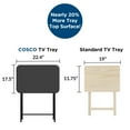 thumbnail image 6 of COSCO 5-Piece Folding Vinyl Top TV Tray Set, Black with Storage Rack, 6 of 13
