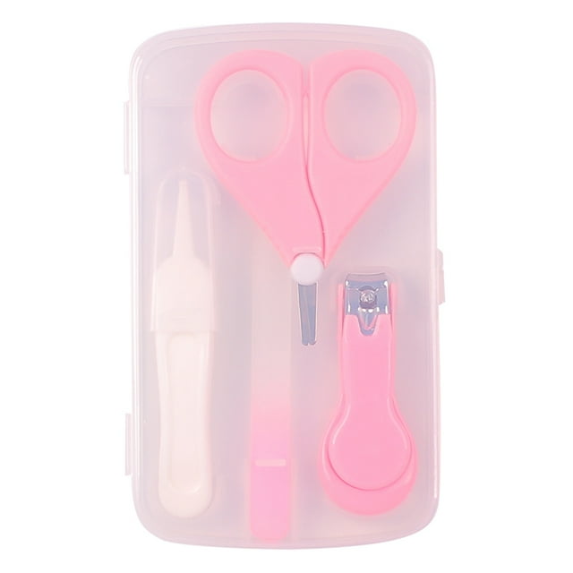 4PCS Baby Nail Clippers Kit Mini Baby Nail Scissors Newborn Nail File with Box