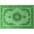 thumbnail image 1 of Ahgly Company Indoor Rectangle Medallion Emerald Green Traditional Area Rugs, 8' x 12', 1 of 4