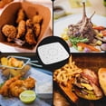 thumbnail image 4 of ENJOYW 100Pcs Perforated Square Non-stick Air Frying Pan Pad Barbecue Paper Steam Mat Baking Papers, 4 of 7