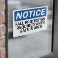 thumbnail image 4 of (2 Pack) Fall Protection Required When Gate Is Open OSHA Notice Sign, 4 of 7