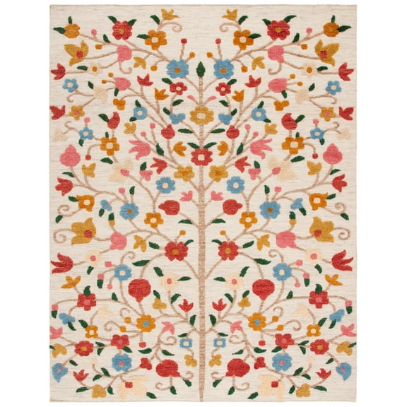 SAFAVIEH Kenya Willoughby Floral Area Rug, Ivory/Pink, 8' x 10'