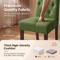 thumbnail image 4 of EOP Dining Chairs Set of 4, Modern Upholstered Fabric Dining Room Chairs, Armless Kitchen Side Chairs with Wood Legs and Padded Seat for Living Room, Bedroom, Kitchen, Green, 4 of 9