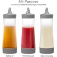 thumbnail image 2 of Botellas Exprimibles: Dispensador de Salsa de Plástico para Salsa, Botella de Condimentos, Utensilios de Cocina para Aceite, Glaseado, Aderezo para Ensaladas, Kétchup, 4 Piezas, 2 of 4