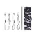 thumbnail image 5 of NIBOLOG 1 Set Camping Tableware Easy to Carry Stainless Steel Outdoor Picnic Portable Folding Cutlery with Storage Bag Daily Use, 5 of 8