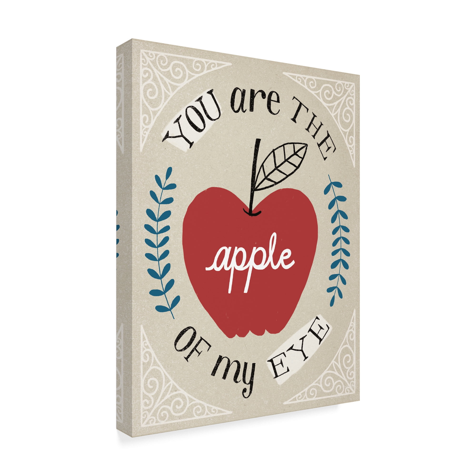 Trademark Fine Art 'Apple of My Eye Beige' Canvas Art by Oliver Towne