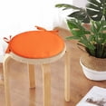 thumbnail image 6 of 15 Inch Round Strap Seat Cushion Non Fixed Dining Chair Cushion Round Stool Seat Cushion 1.8cm Thin Sponge for Dining Stools, Home Seating, Vanity Chairs and All-Season Daily Use (Orange, 4 PCS), 6 of 7
