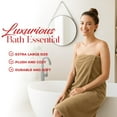 thumbnail image 4 of RIVERSIDE Oversized Bath Sheet 1 Pack 40x80 Soft Cotton Absorbent Towel 600 GSM - Tan, 4 of 9