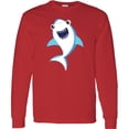 thumbnail image 3 of Inktastic Cute Shark, Little Shark, Blue Shark, Sea Animal Long Sleeve T-Shirt, 3 of 5