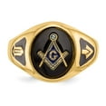 thumbnail image 4 of 14K Yellow Gold Ring Band Themed Men's Oval Masonic, Size 8, 4 of 5