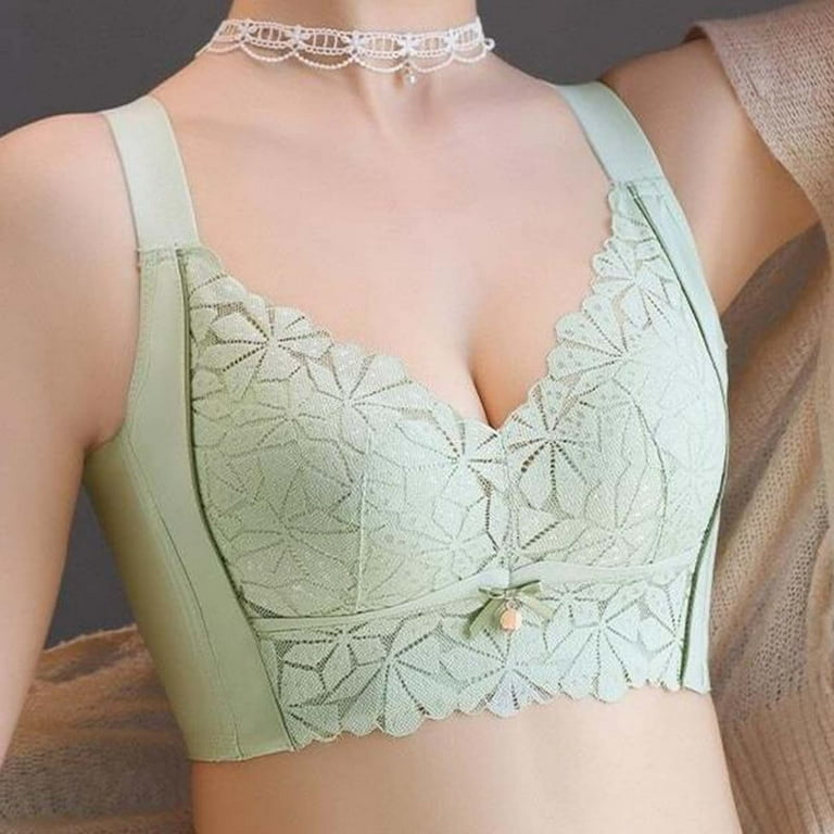 EHQJNJ Lace Bralettes for Women with Support Plus Size Latex Underwear  Women's Full Cup Gather up Side Bra No Steel Ring Adjustable Top Rest Thin  Lace