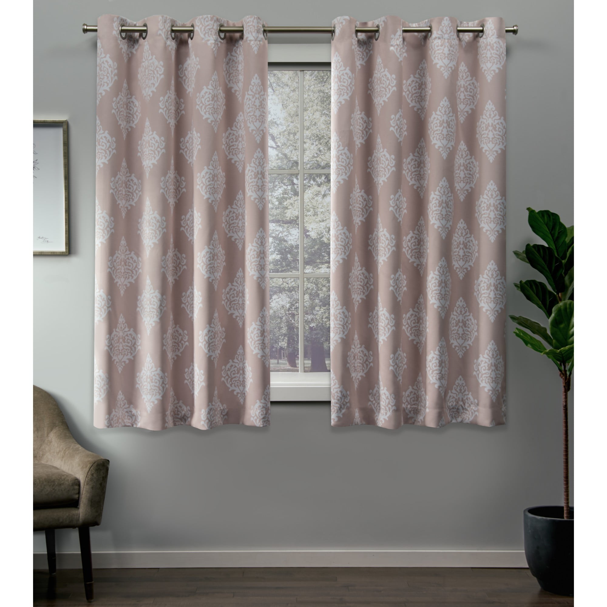 Exclusive Home Curtains Medallion Room Darkening Blackout Grommet Top